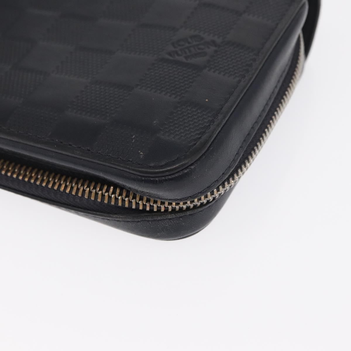 Louis Vuitton Zippy Xl Damier Leather Black Leather Wallets Accessory (Pre-Owned)