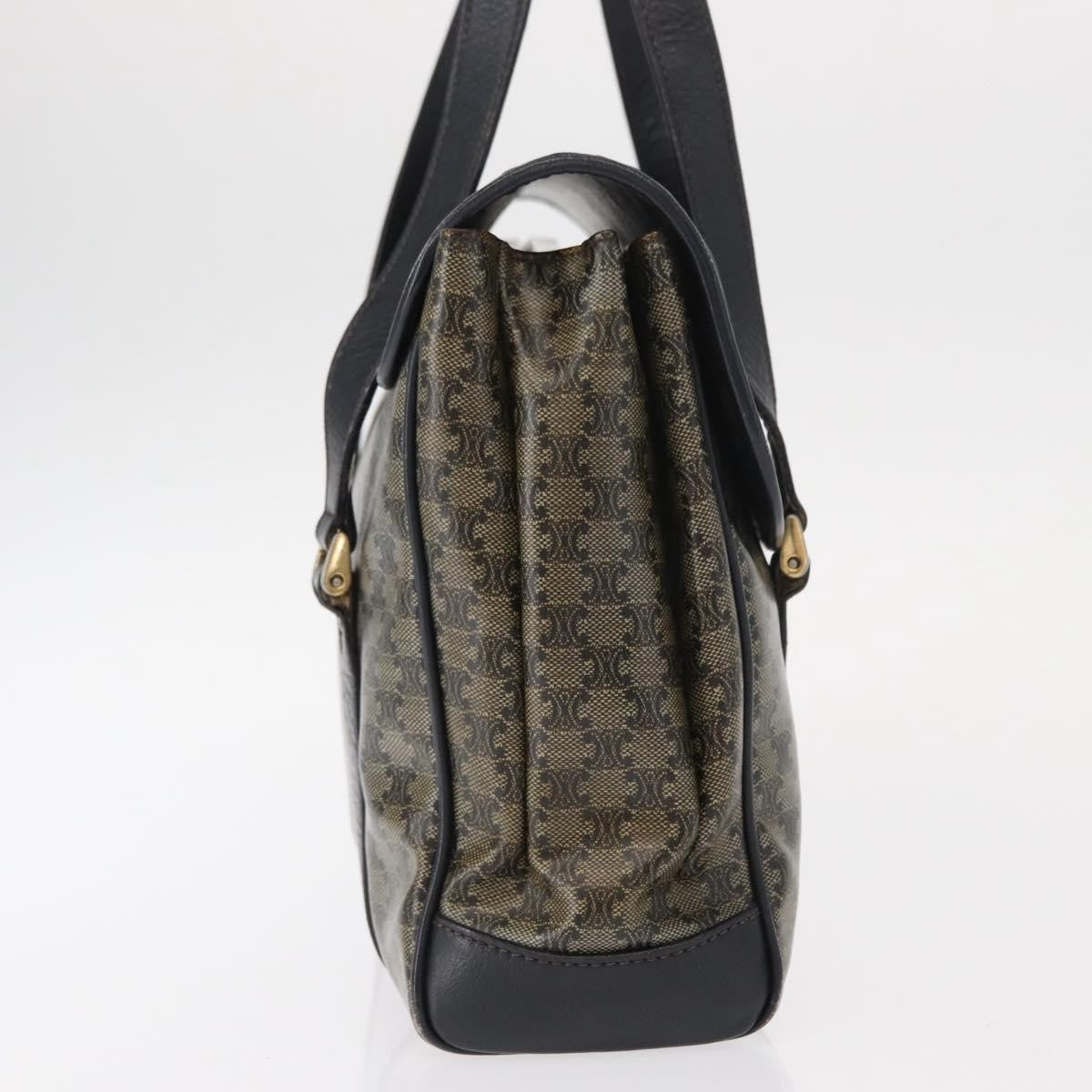 Celine Vintage Macadam Canvas And Leather Black Canvas Shoulder Bag Bag (Pre-Owned)