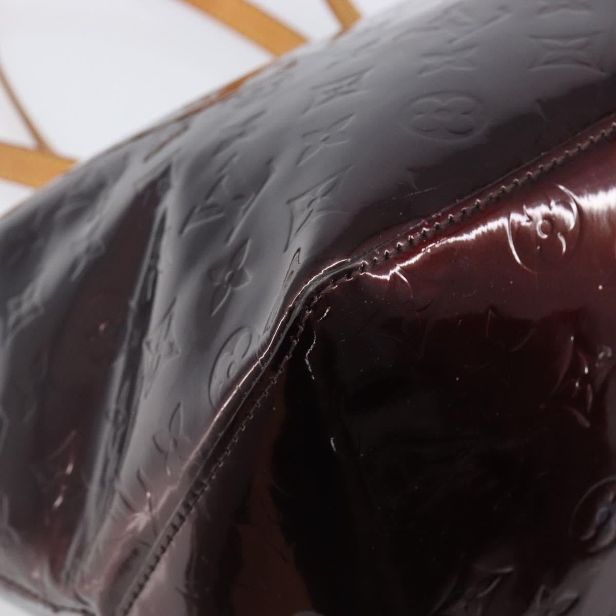 Louis Vuitton Bellevue Monogram Vernis Burgundy Patent_Leather Handbag (Pre-Owned)