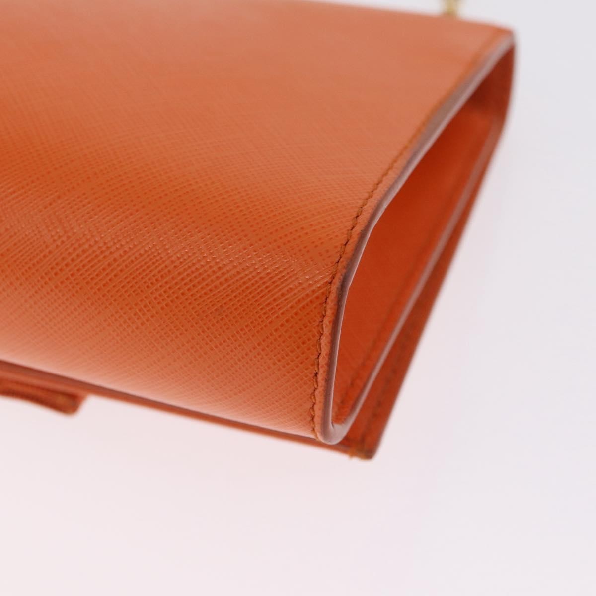 Salvatore Ferragamo Vala Leather Orange Leather Shoulder Bag Bag (Pre-Owned)