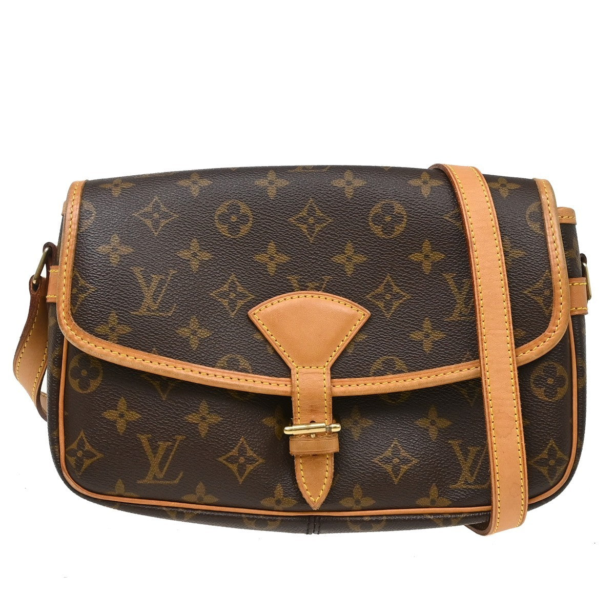 Louis Vuitton Sologne Monogram Canvas Brown Canvas Shoulder Bag Bag (Pre-Owned)