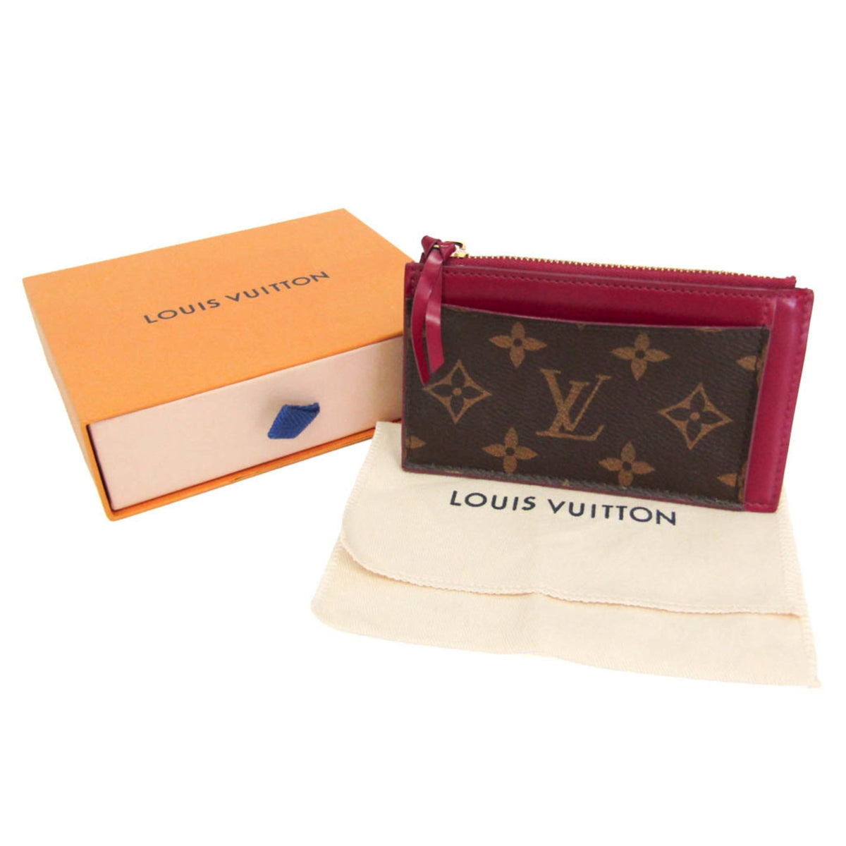 Louis Vuitton Zipped Card Holder Nm Monogram Canvas Brown Canvas Card Holders Accessory (Pre-Owned)