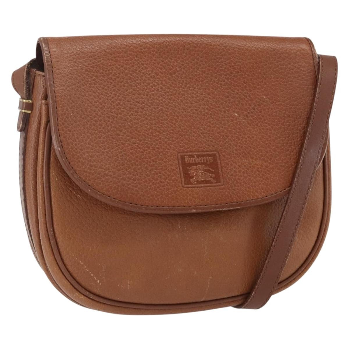 Burberry Vintage Leather Brown Leather Shoulder Bag Bag (Pre-Owned)
