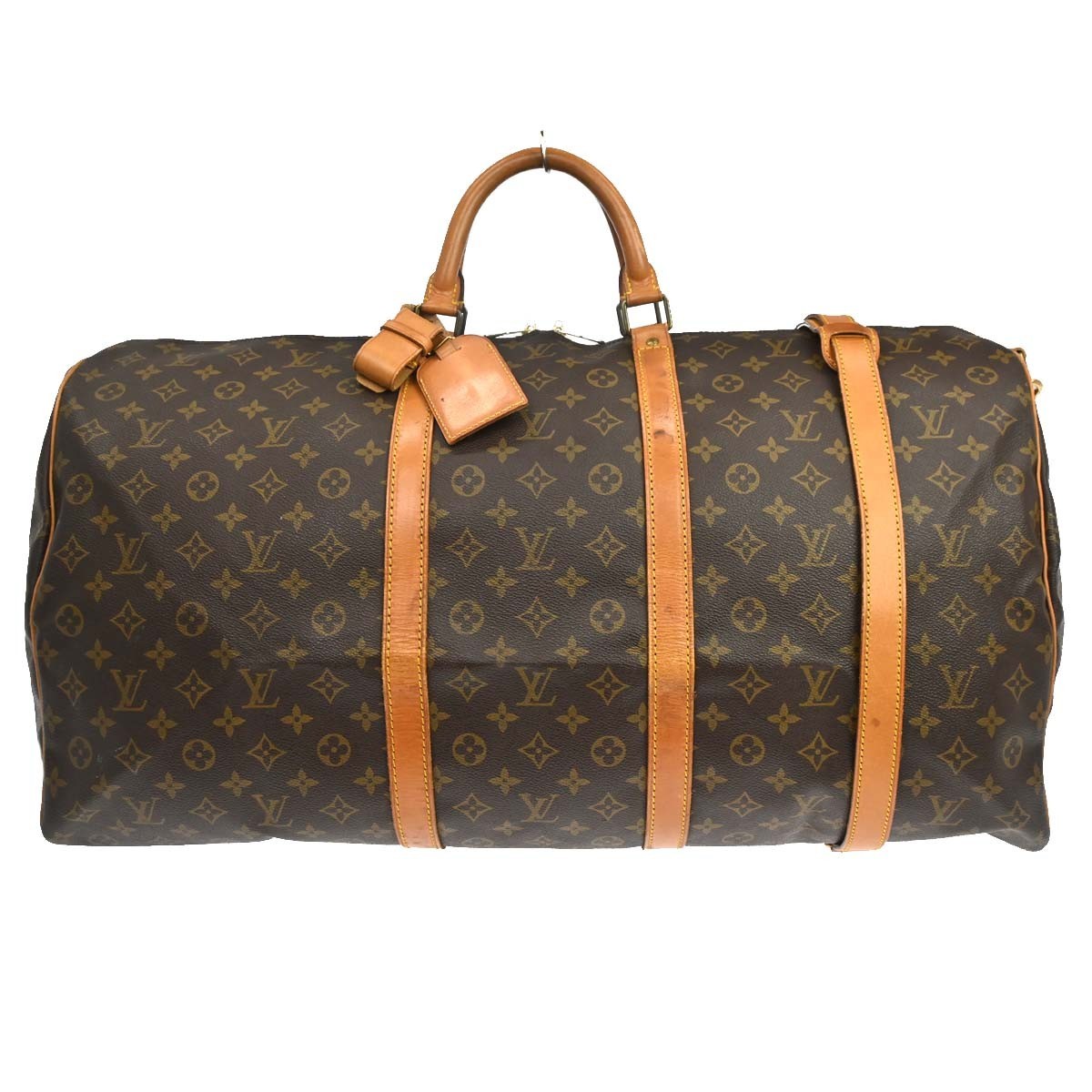 Louis Vuitton Keepall Bandouliere Monogram Canvas Brown Canvas Travel Bag Bag (Pre-Owned)