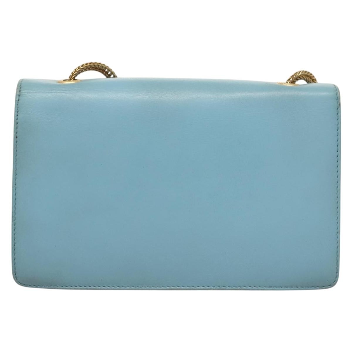 Saint Laurent Betty Leather Blue Leather Shoulder Bag Bag (Pre-Owned)