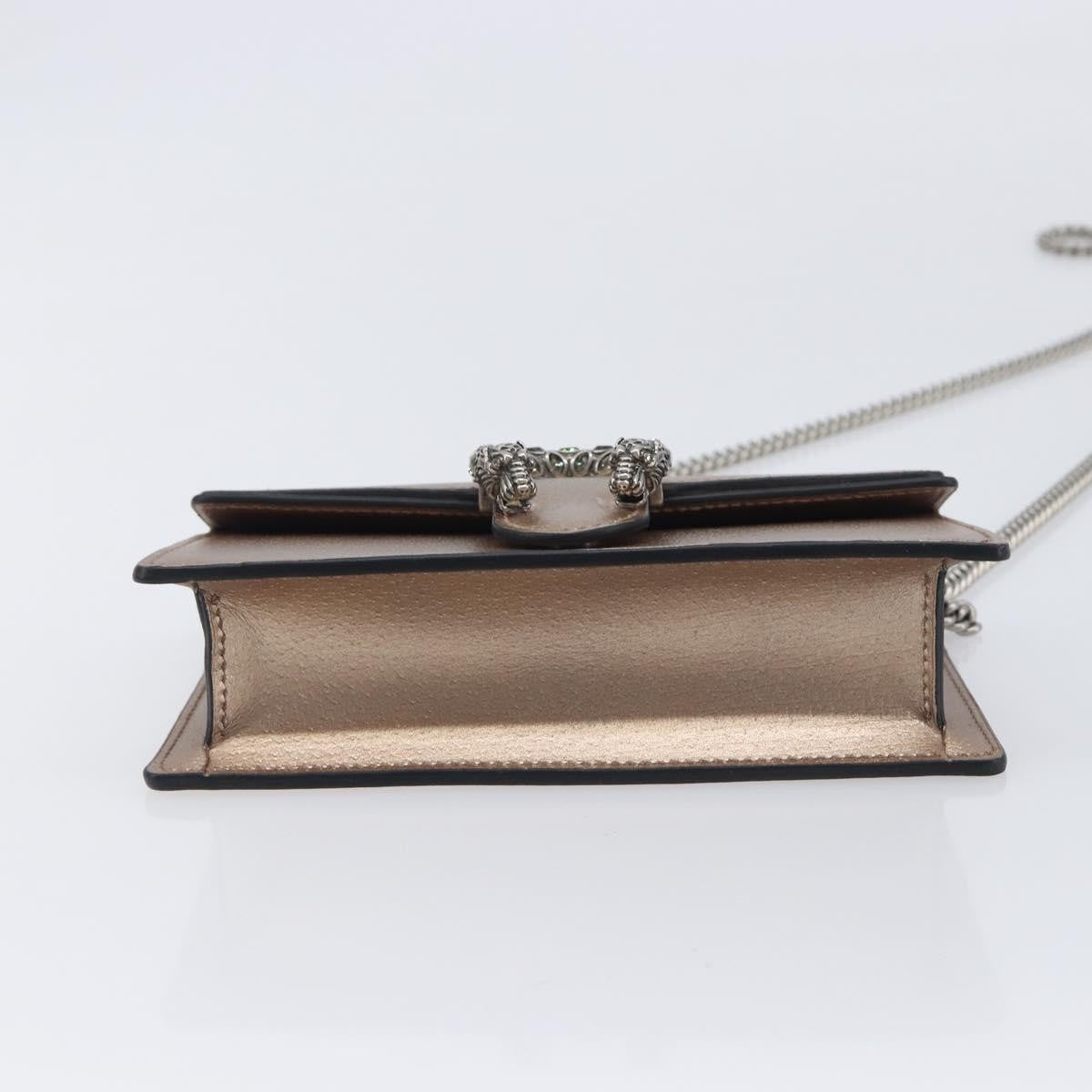 Gucci Dionysus Leather Gold Leather Handbag (Pre-Owned)
