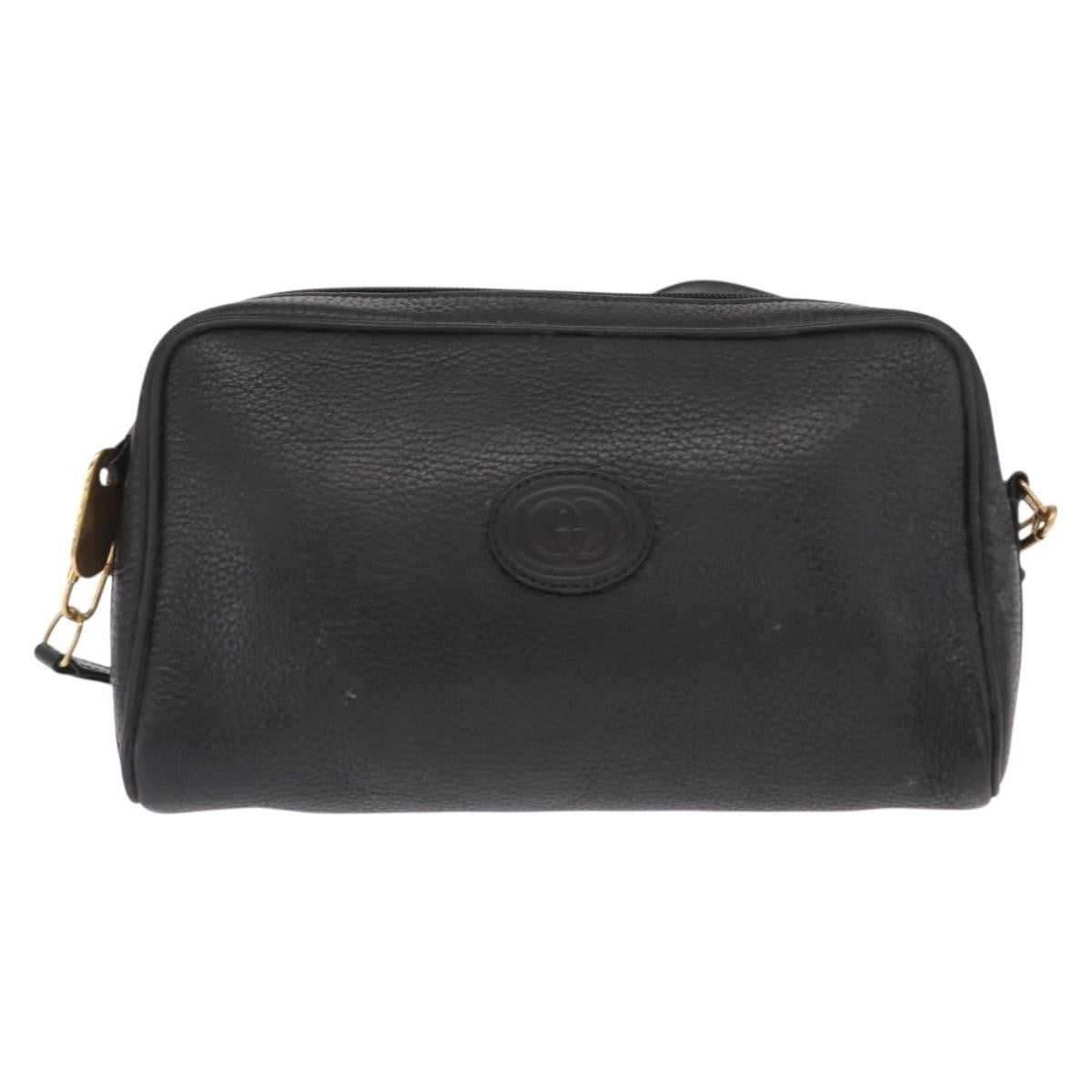 Gucci Vintage Leather Black Leather Shoulder Bag Bag (Pre-Owned)