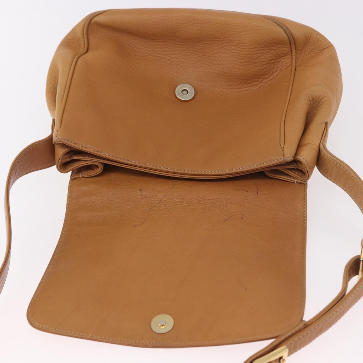Loewe Anagram Leather Beige Leather Shoulder Bag Bag (Pre-Owned)