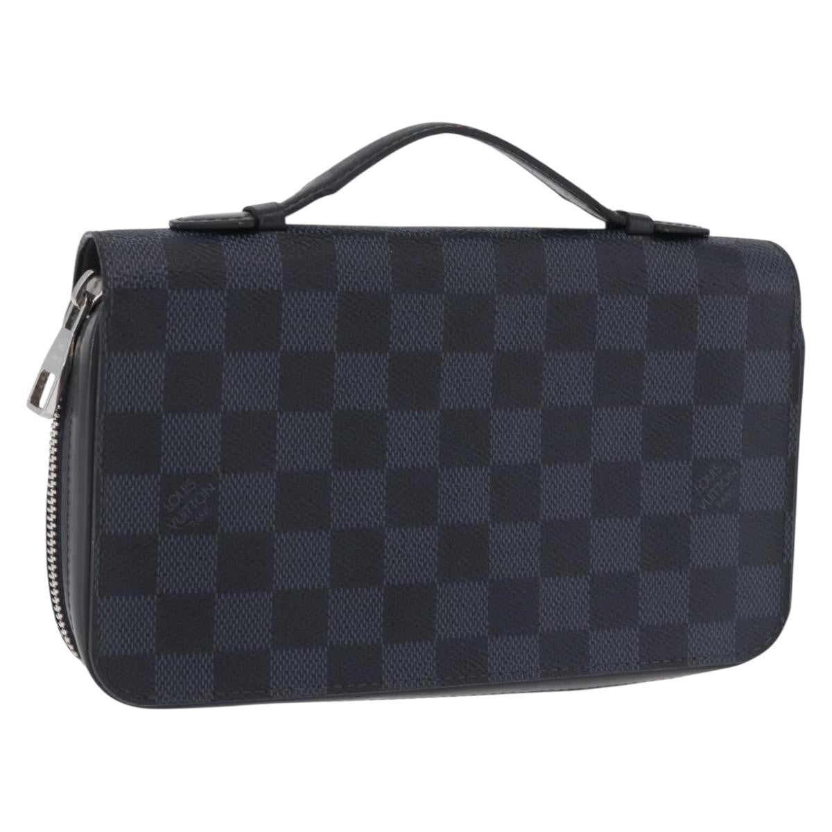 Louis Vuitton Zippy Xl Damier Leather Black Canvas Wallets Accessory (Pre-Owned)