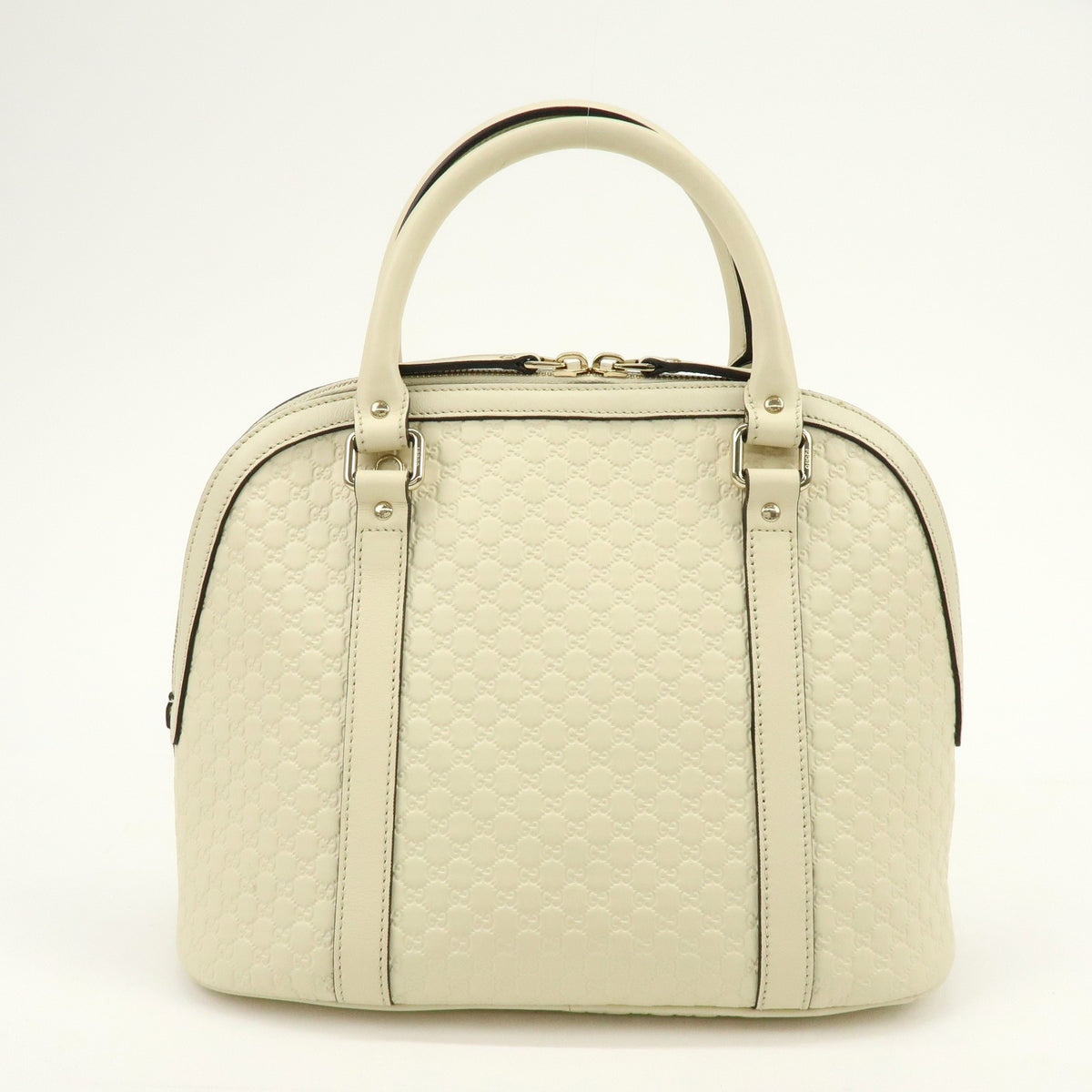 Gucci Convertible Dome Satchel Microguccissima Leather Beige Leather Handbag (Pre-Owned)
