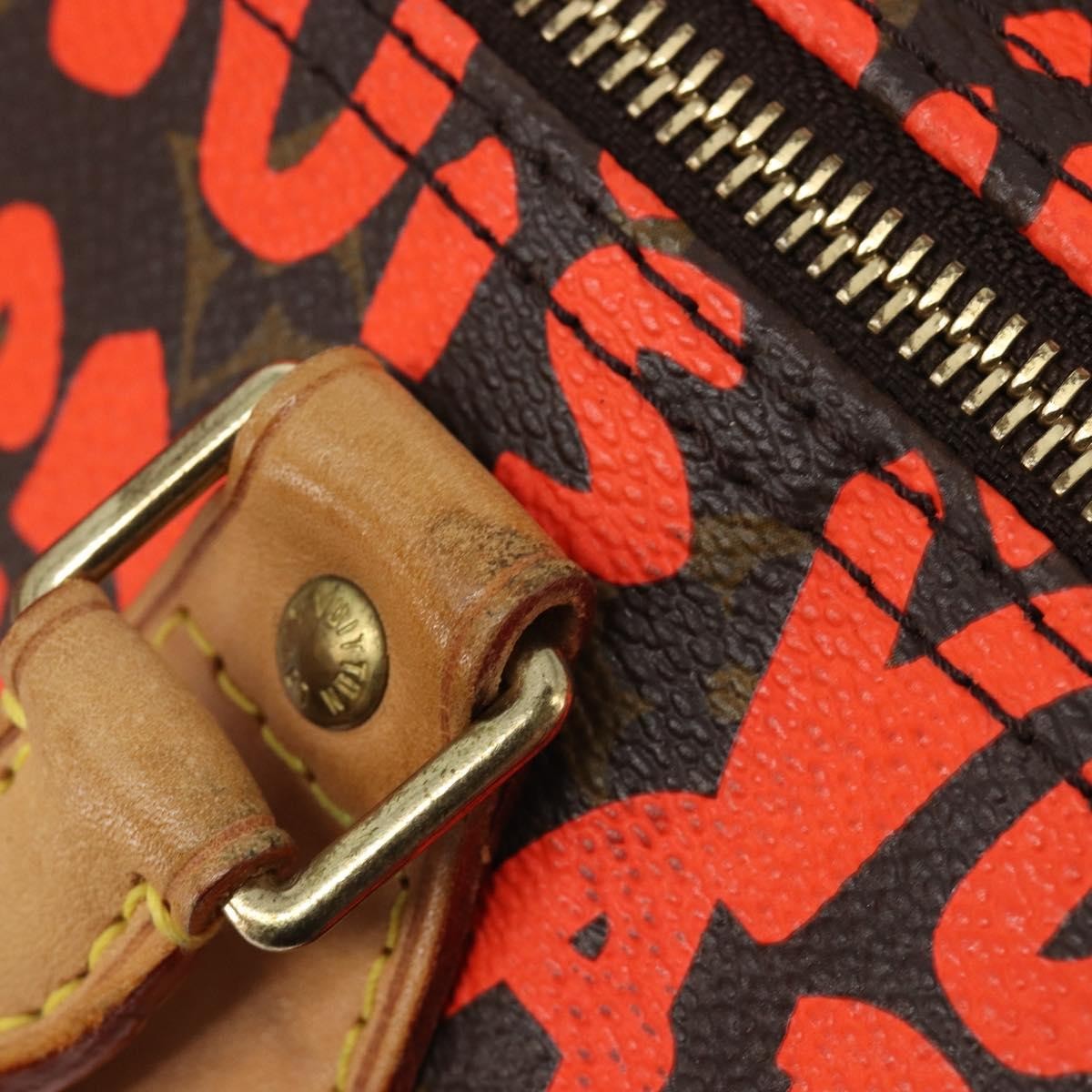Louis Vuitton Speedy Limited Edition Monogram Graffiti Orange Canvas Handbag (Pre-Owned)