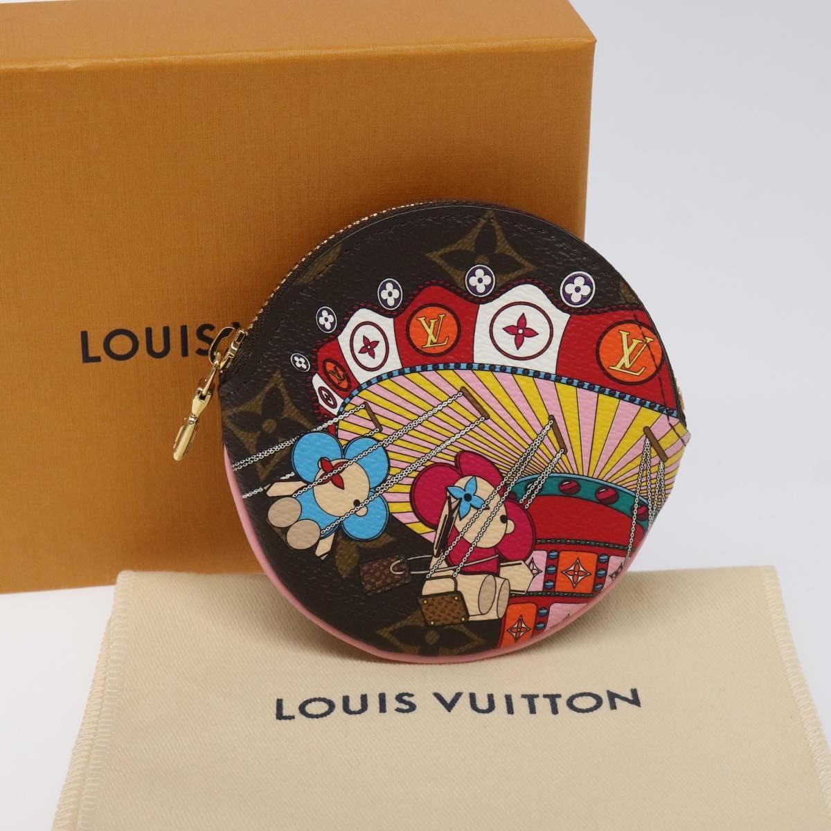 Louis Vuitton Round Coin Purse Limited Edition Vivienne Xmas Monogram Canvas Multicolour Canvas Wallets Accessory (Pre-Owned)
