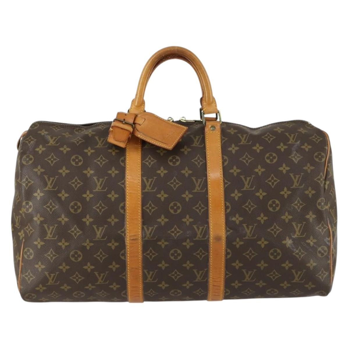 Louis Vuitton Keepall Monogram Canvas Brown Canvas Travel Bag Bag (Pre-Owned)