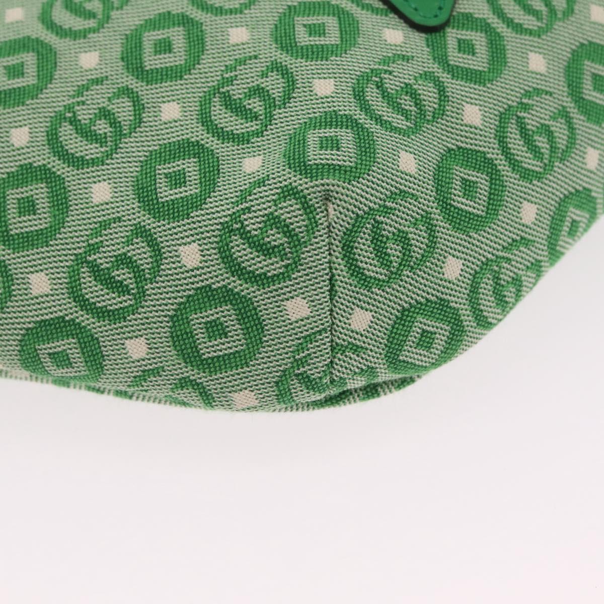 Gucci Children's Belt Gg Canvas Green Canvas Handbag (Pre-Owned)