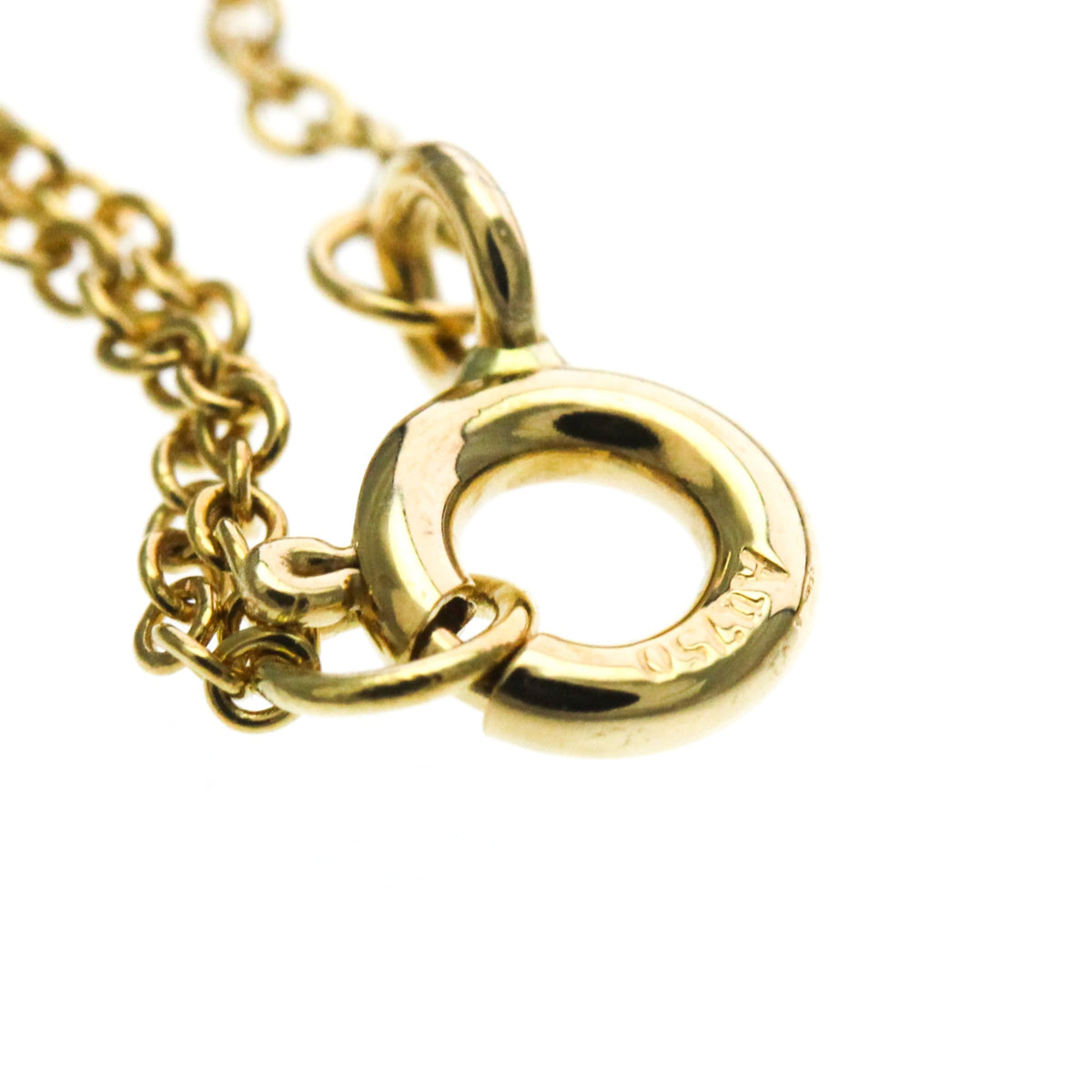 Tiffany & Co. T Circle Pendant 18K Yellow Gold With Diamonds And Mother Of Pearl Gold Yellow_Gold Necklace Jewelry (Pre-Owned)