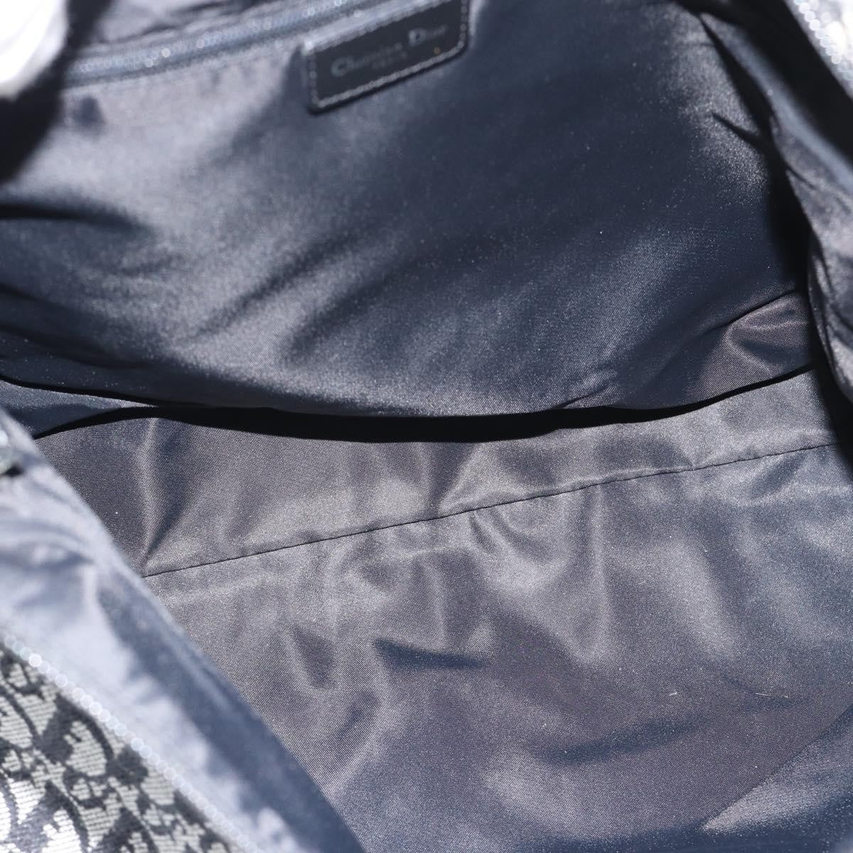 Christian Dior Vintage Trotter Messenger Diorissimo Canvas Black Canvas Shoulder Bag Bag (Pre-Owned)