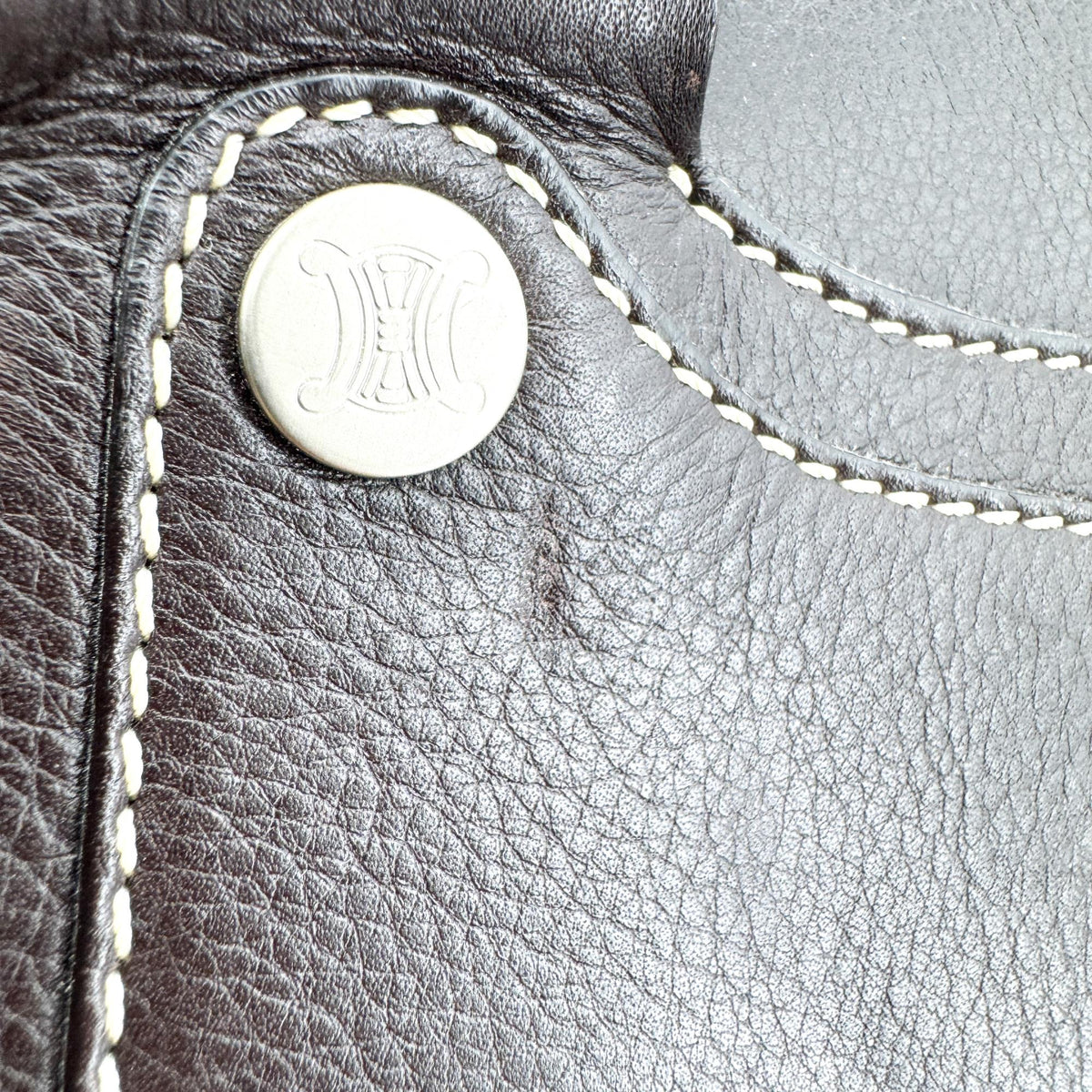 Celine Boogie Calfskin Black Leather Handbag (Pre-Owned)