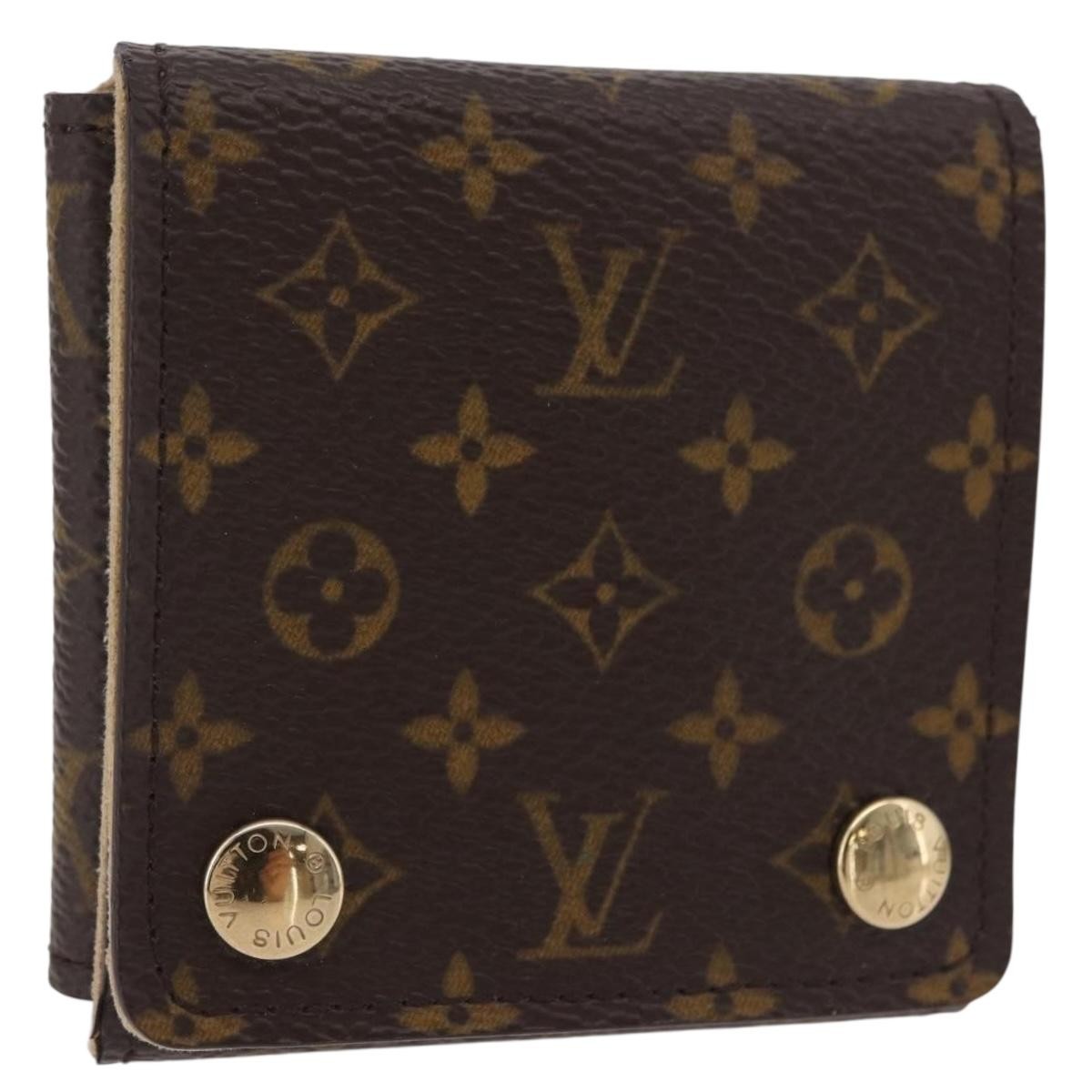 Louis Vuitton Folding Jewelry Case Monogram Canvas Brown Canvas Toiletry Case Accessory (Pre-Owned)