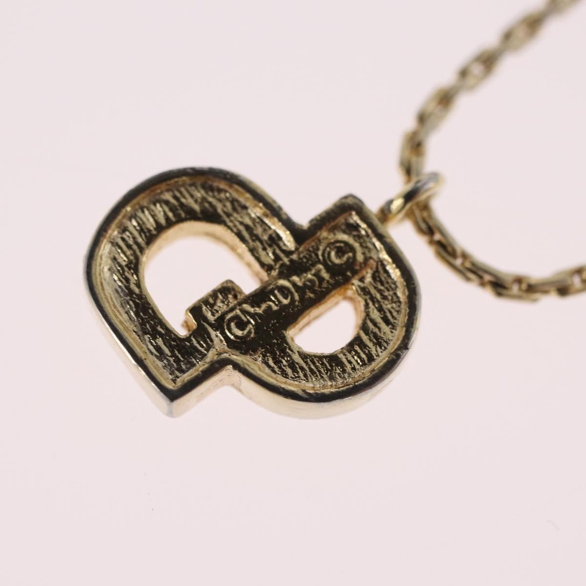 Christian Dior Cd Pendant Metal Gold Metal Necklace Jewelry (Pre-Owned)
