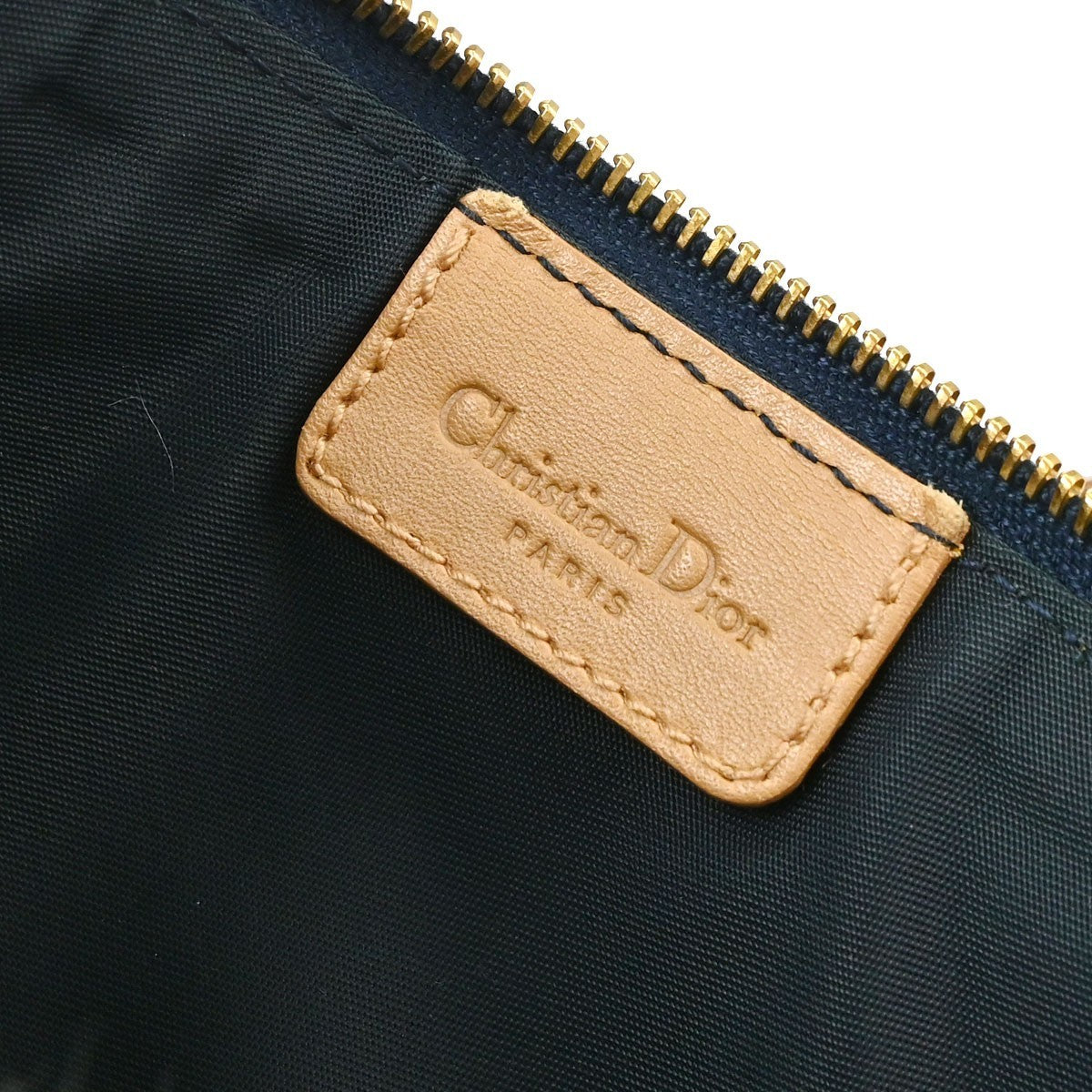 Christian Dior Vintage Saddle Denim Navy Denim_Jeans Handbag (Pre-Owned)