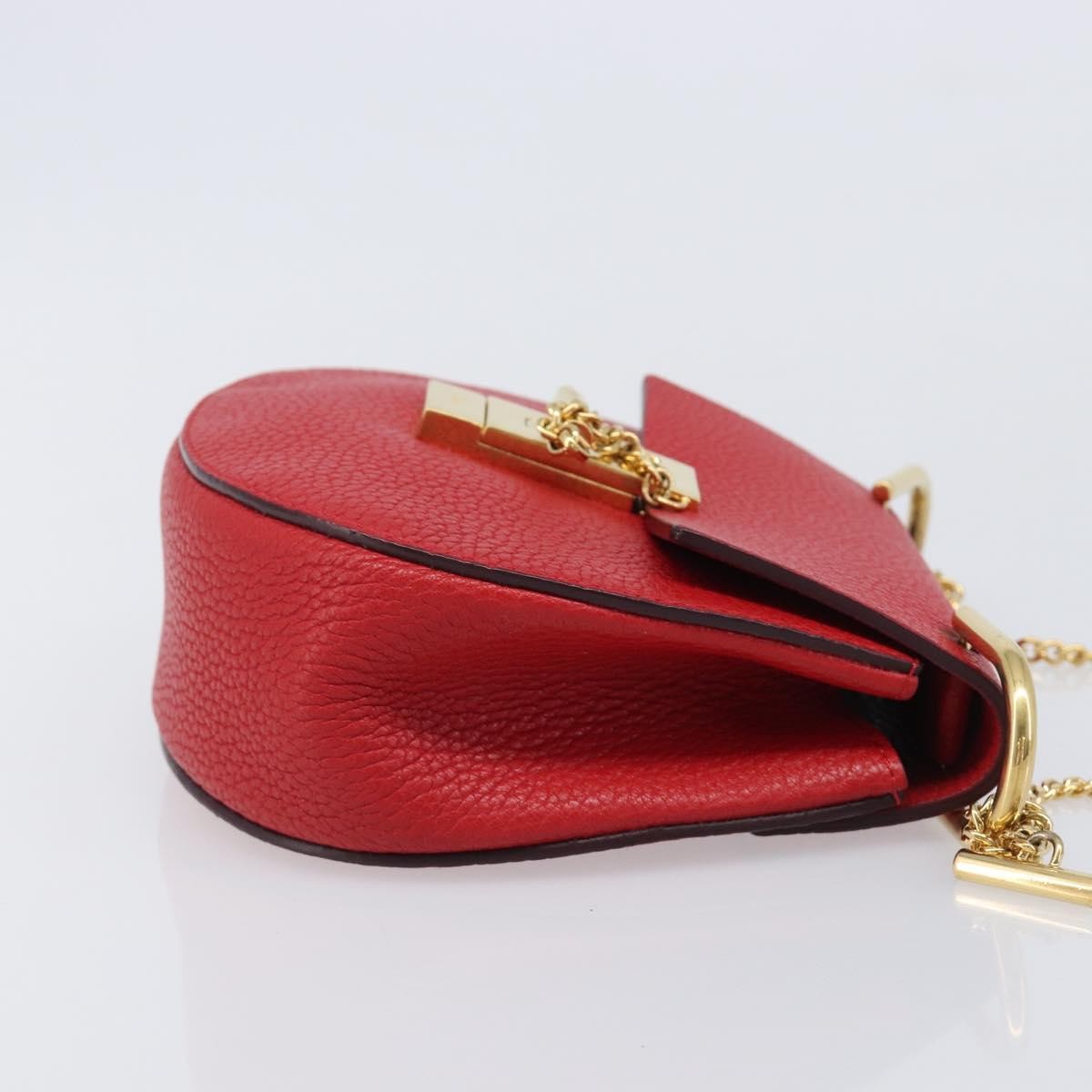 Chloe Drew Leather Red Leather Crossbody Bag Bag (Pre-Owned)