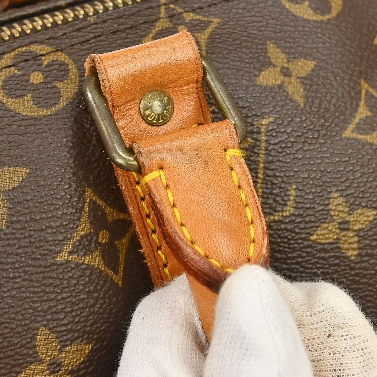 Louis Vuitton Keepall Bandouliere Monogram Canvas Brown Canvas Travel Bag Bag (Pre-Owned)