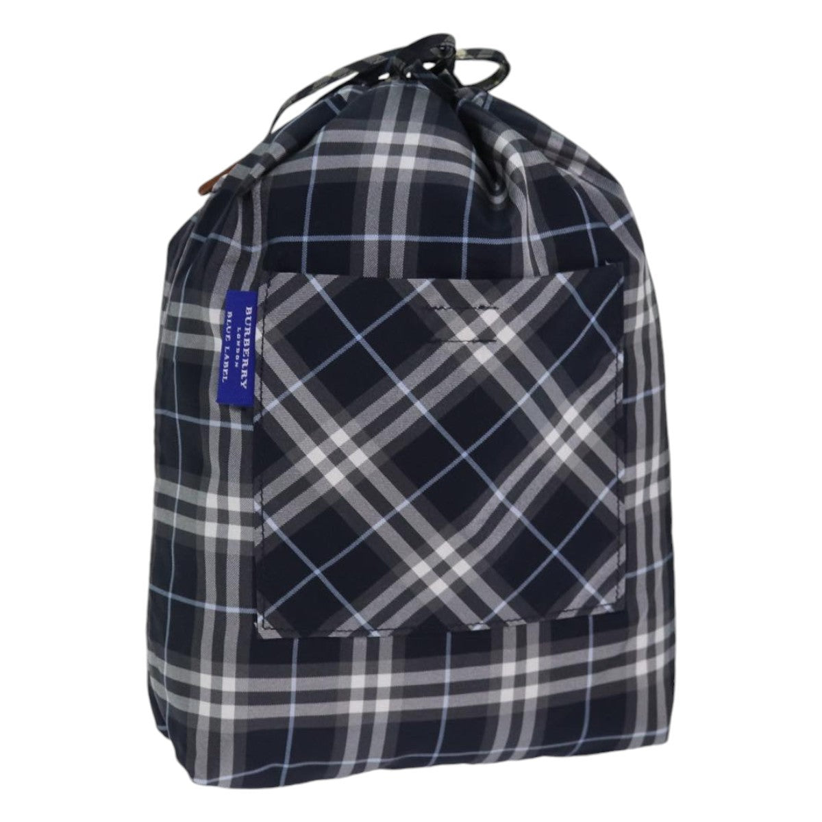 Burberry Nova Check Blue Label Nylon Black Nylon Clutche & Pouche Bag (Pre-Owned)