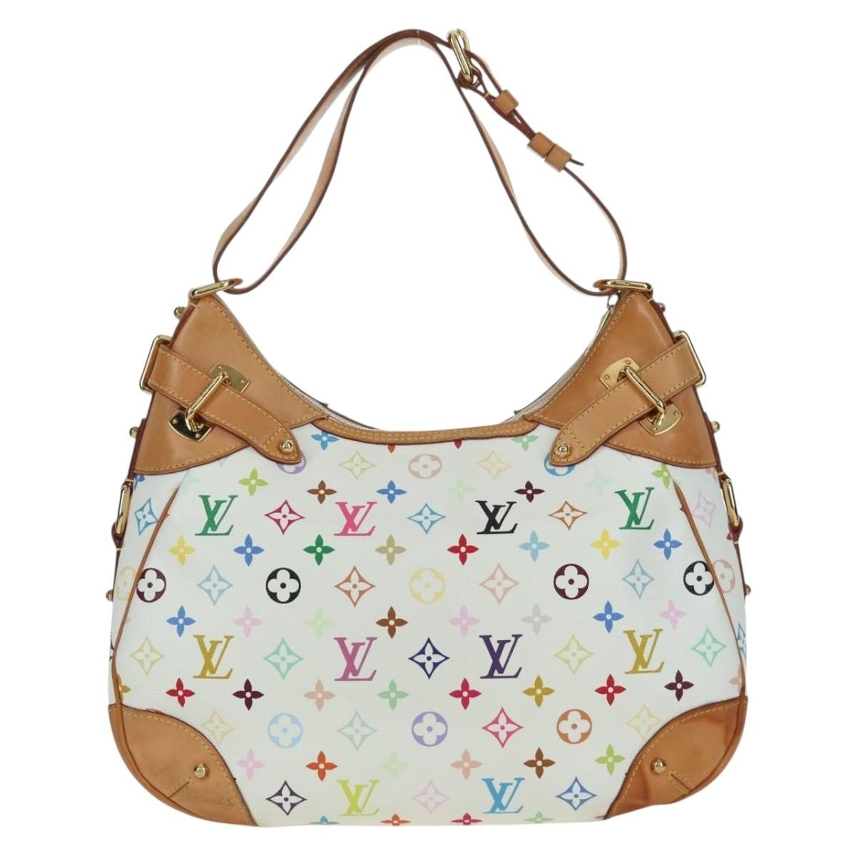 Louis Vuitton Greta Monogram Multicolor White Canvas Shoulder Bag Bag (Pre-Owned)