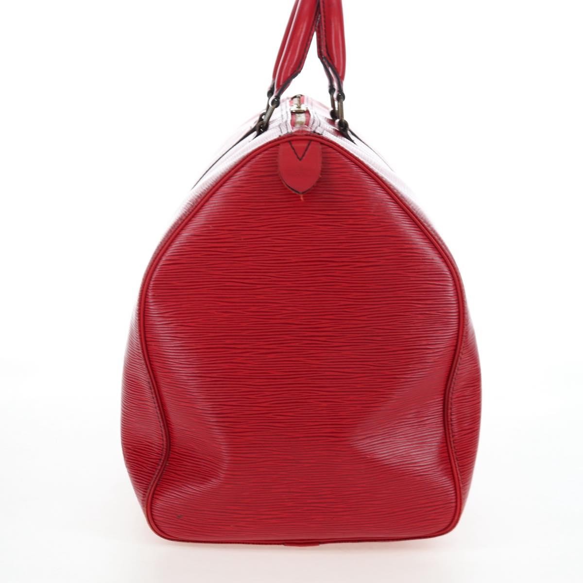 Louis Vuitton Keepall Epi Leather Red Leather Travel Bag Bag (Pre-Owned)