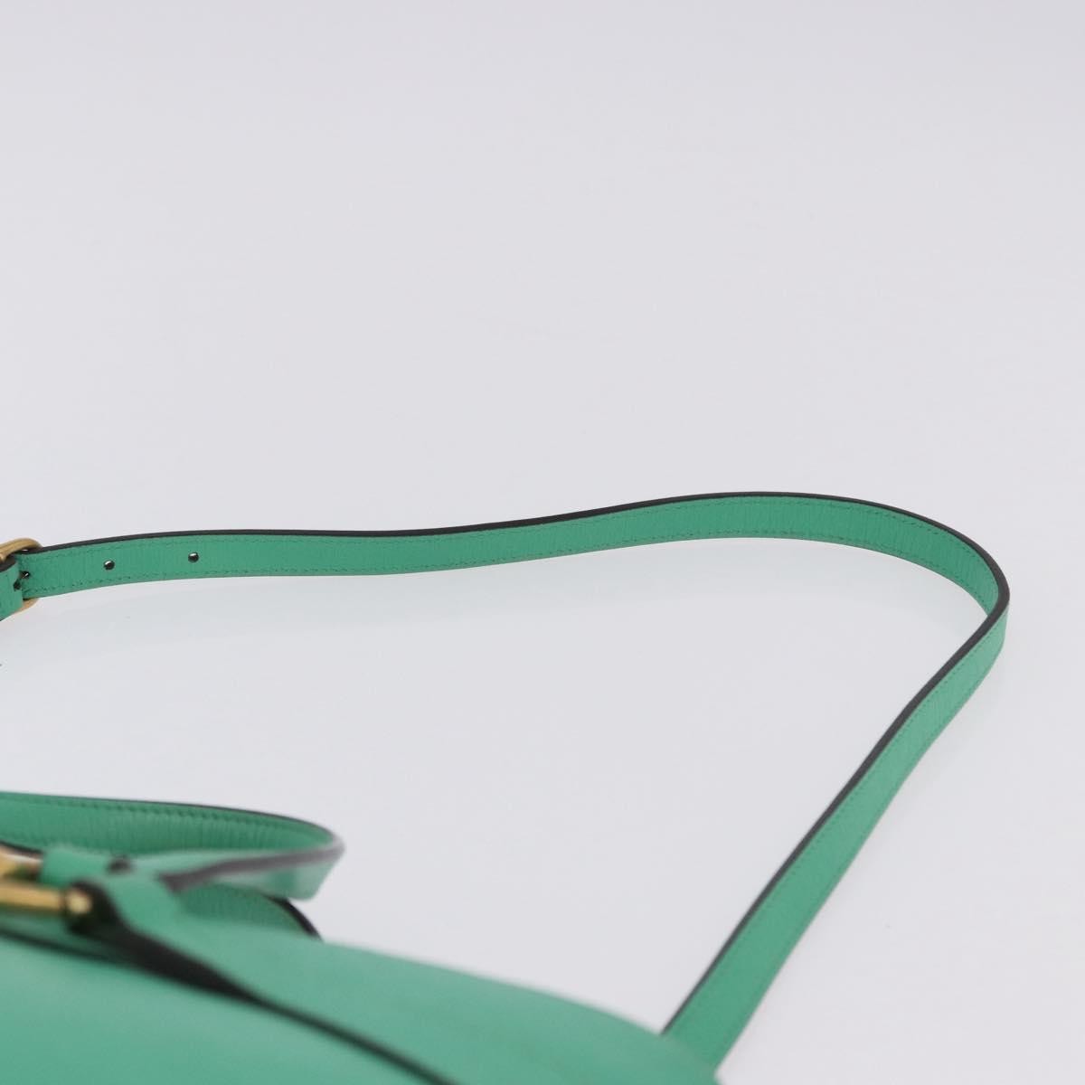 Gucci Bright Bit Convertible Leather Green Leather Tote Bag Bag (Pre-Owned)