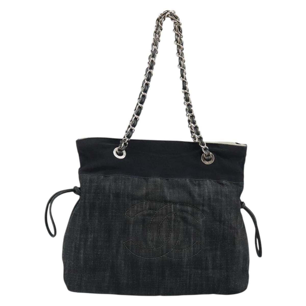 Chanel Bon Bon Denim Black Denim_Jeans Tote Bag Bag (Pre-Owned)