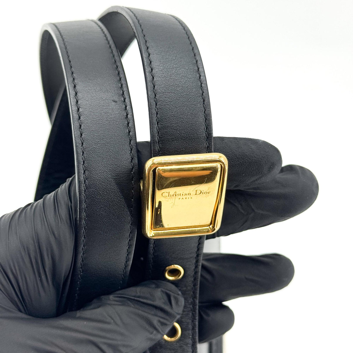 Christian Dior Bobby Flap Leather Black Calfskin Shoulder Bag Bag (Pre-Owned)