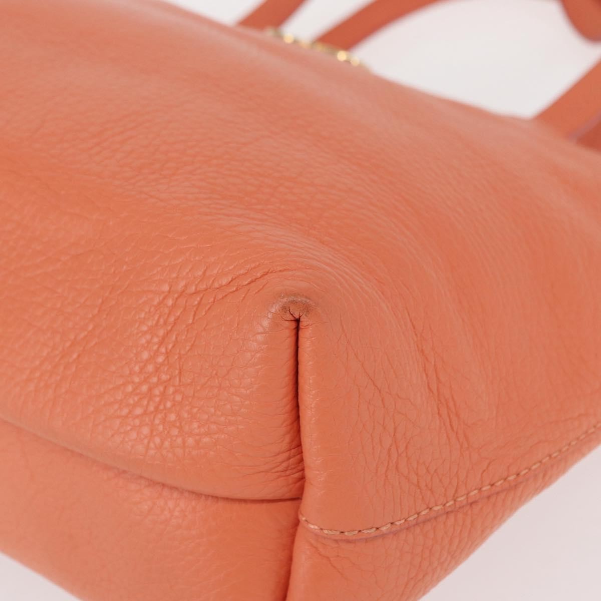 Salvatore Ferragamo Gancini Leather Pink Leather Handbag (Pre-Owned)