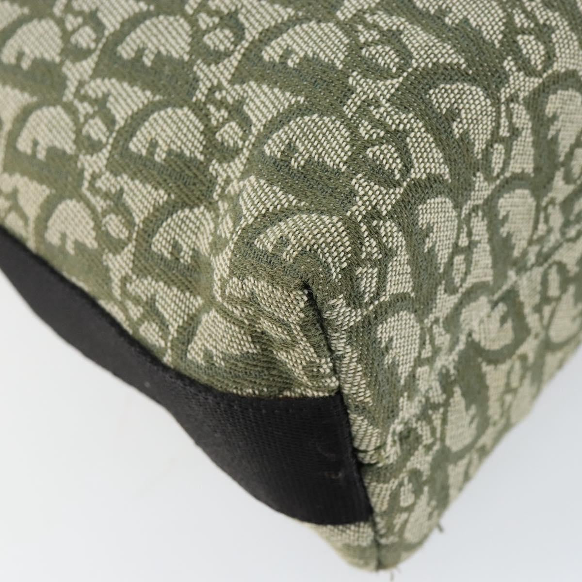 Christian Dior Vintage Trotter Canvas Green Canvas Shoulder Bag Bag (Pre-Owned)
