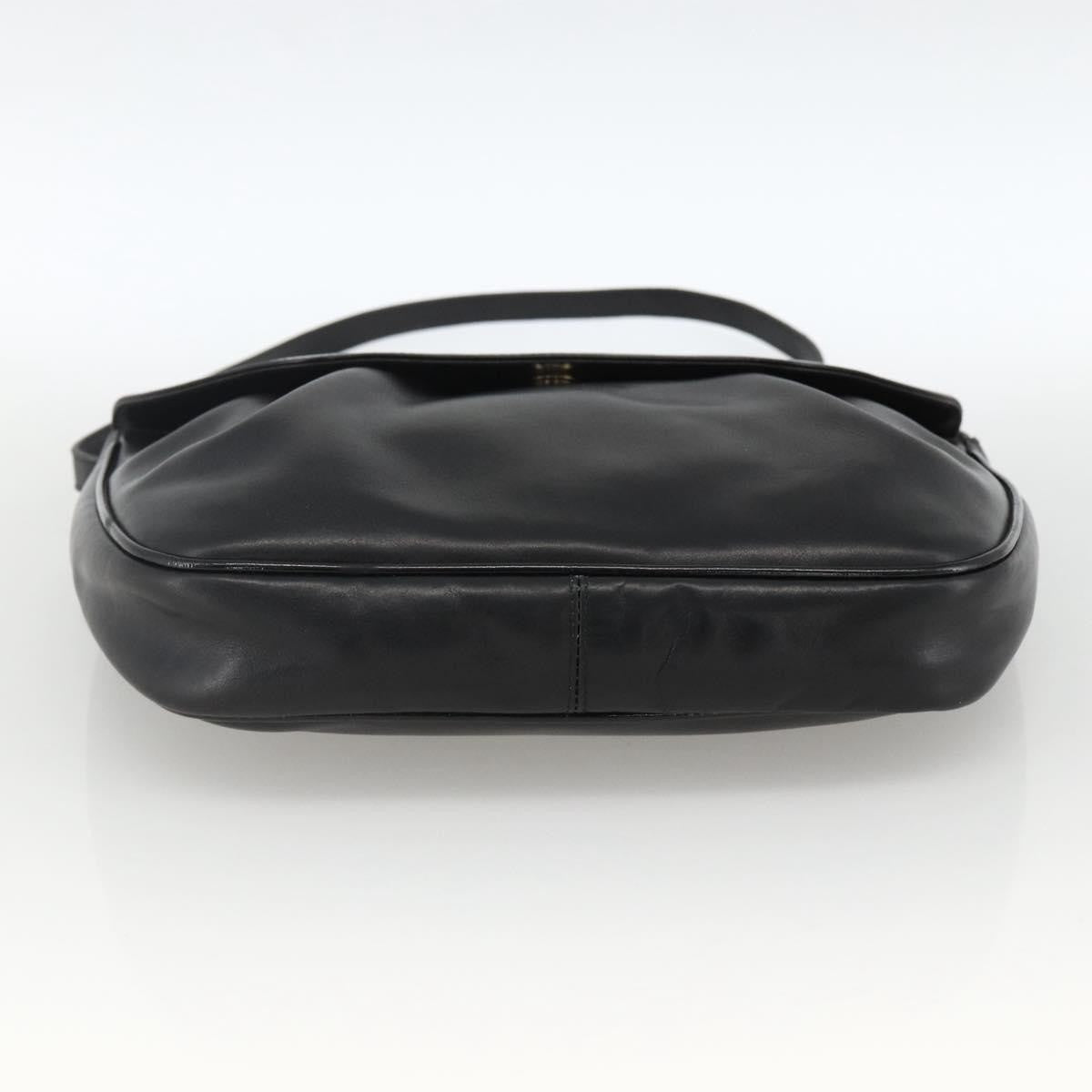 Salvatore Ferragamo Flap Shoulder Patent Leather Black Patent_Leather Shoulder Bag Bag (Pre-Owned)