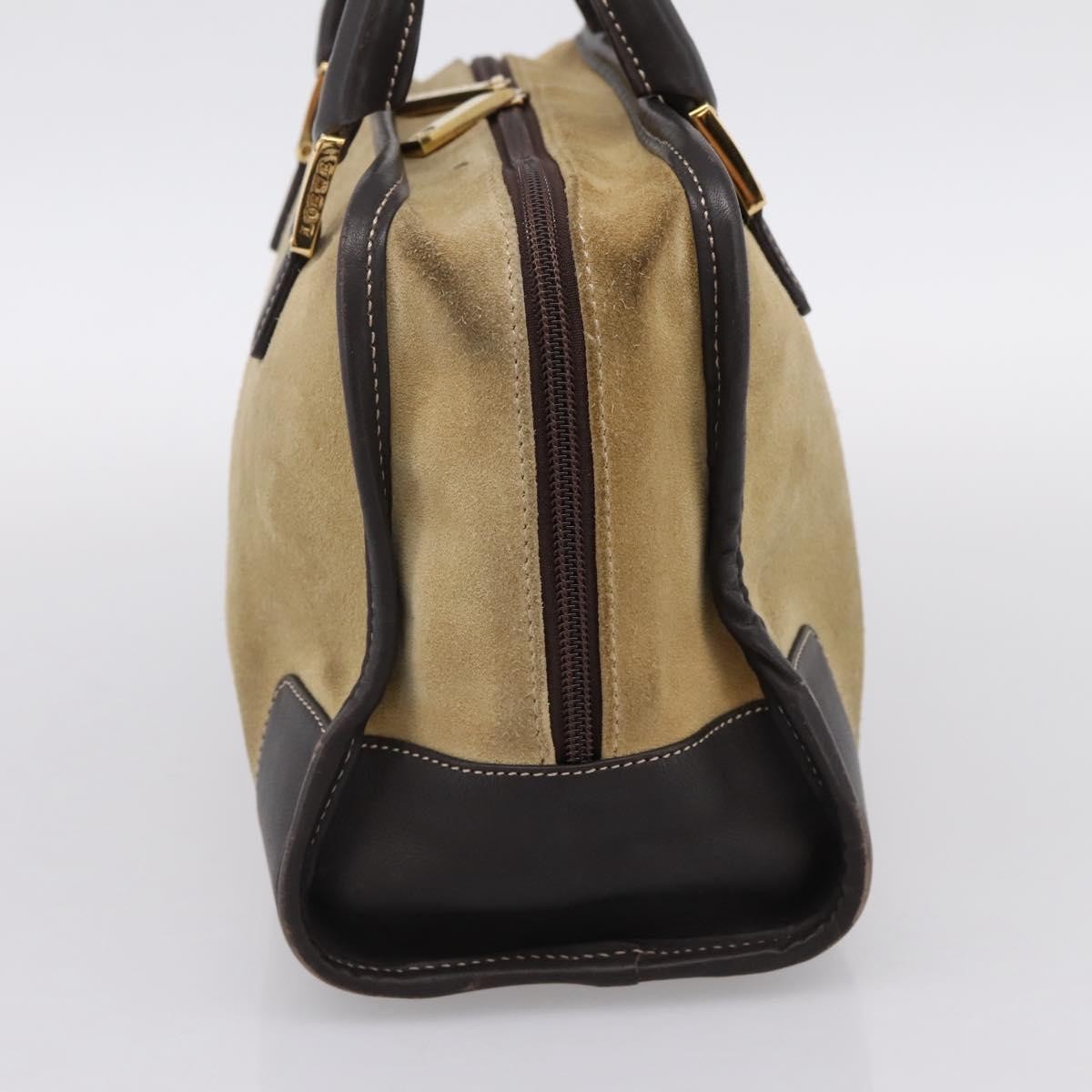 Loewe Amazona Suede Beige Suede Handbag (Pre-Owned)