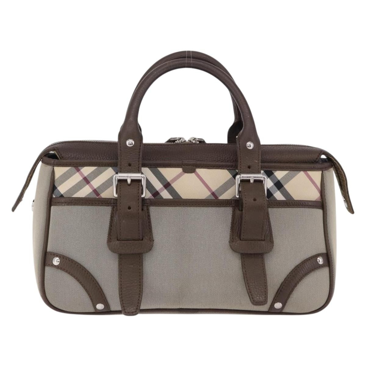 Burberry Nova Check Canvas Brown Canvas Handbag (Pre-Owned)