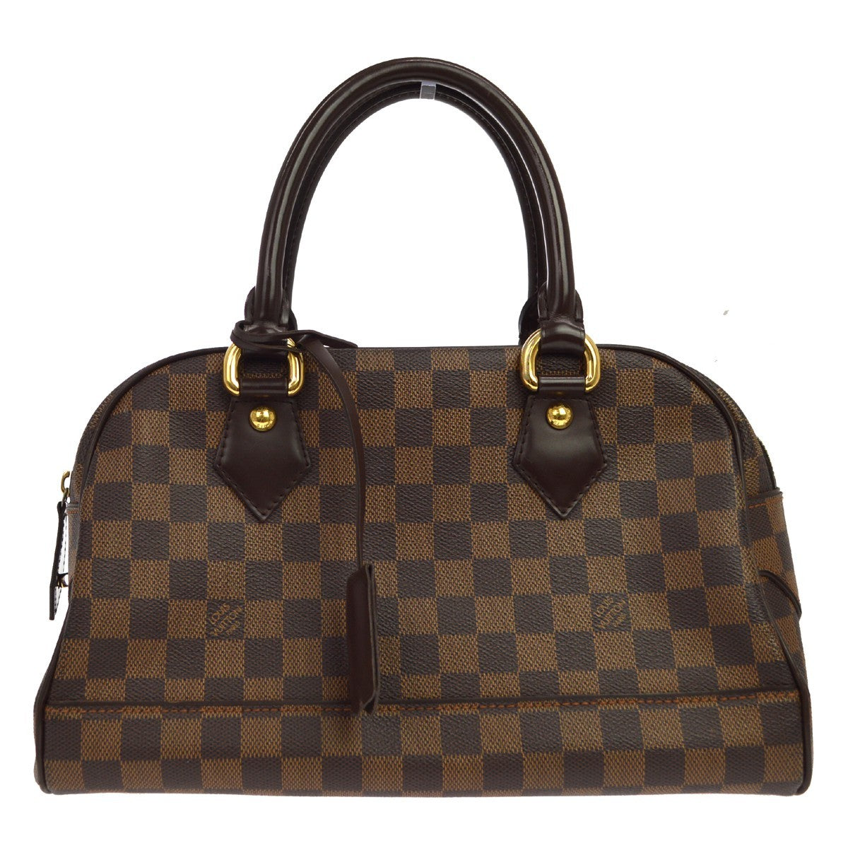 Louis Vuitton Duomo Boston Damier Ebene Brown Canvas Handbag (Pre-Owned)