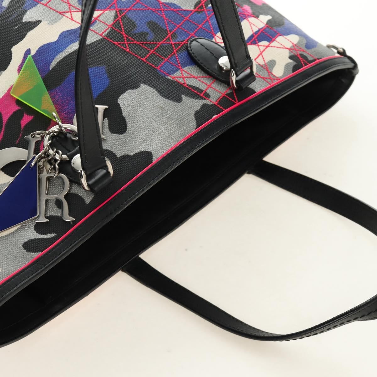 Christian Dior Open Limited Edition Anselm Reyle Camouflage Canvas Multicolour Canvas Tote Bag Bag (Pre-Owned)