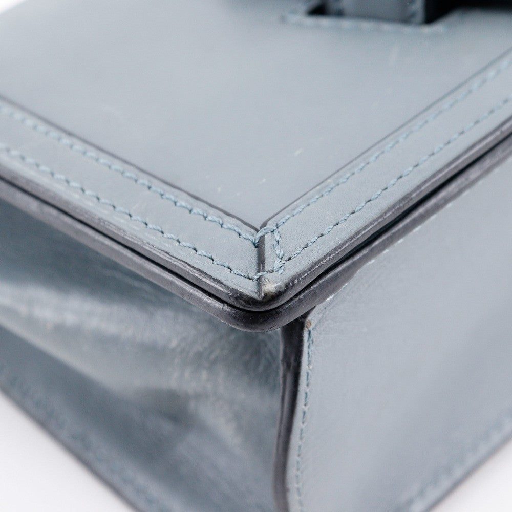 Loewe Barcelona Leather Blue Leather Shoulder Bag Bag (Pre-Owned)