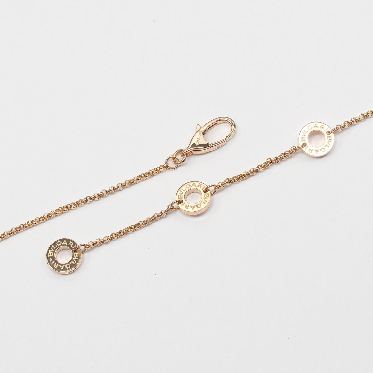 Bvlgari B.Zero1 Pendant 18K Rose Gold With Diamonds Gold Pink_Gold Necklace Jewelry (Pre-Owned)