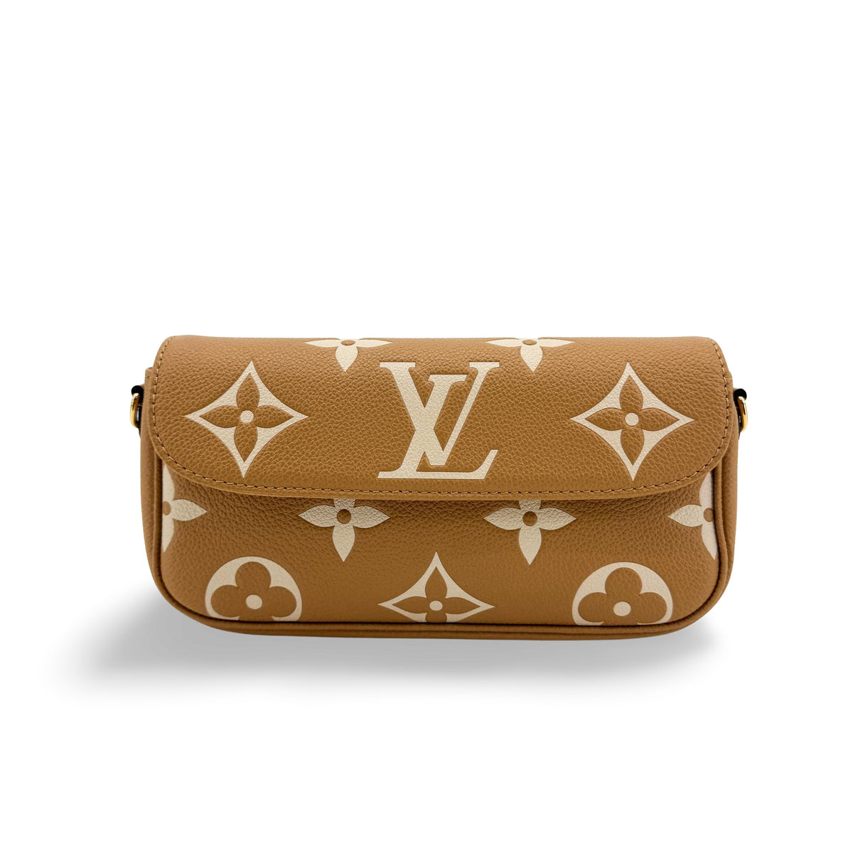 Louis Vuitton Ivy Wallet On Chain Bicolor Monogram Empreinte Giant Brown Leather Crossbody Bag Bag (Pre-Owned)