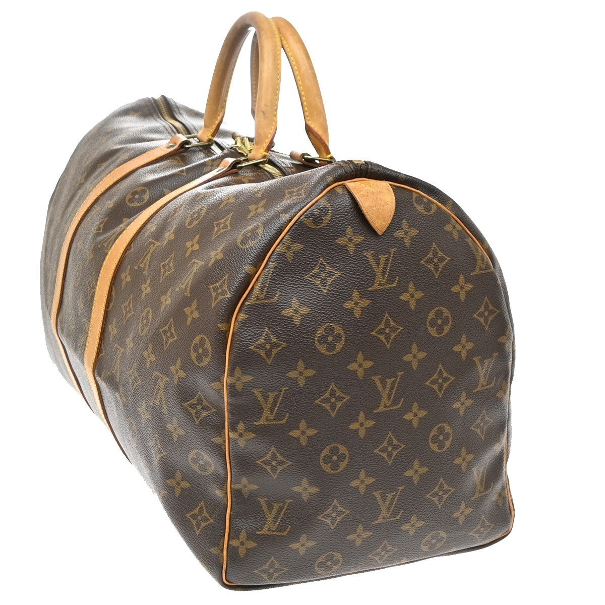 Louis Vuitton Keepall Monogram Brown Canvas Travel Bag Bag (Pre-Owned)