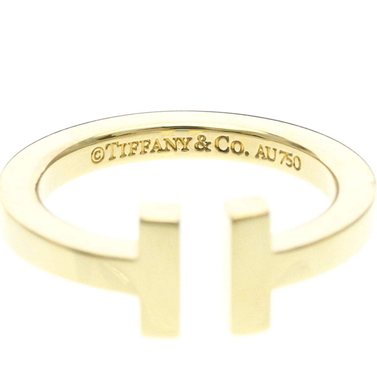 Tiffany & Co. T Square 18K Yellow Gold Gold Yellow_Gold Ring Jewelry (Pre-Owned)