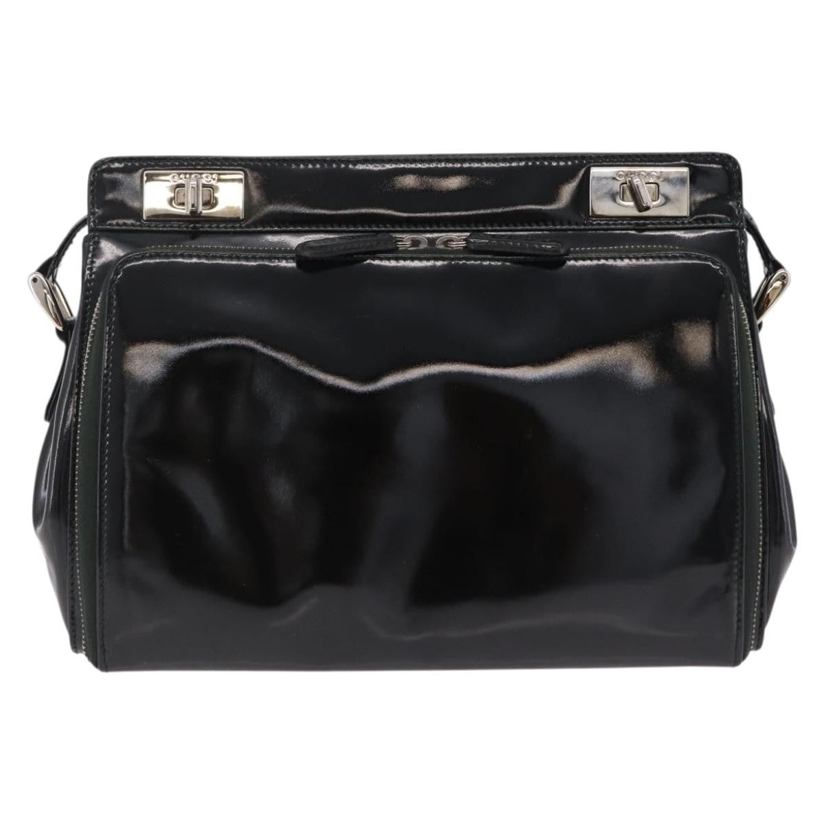 Gucci Shoulder Patent Leather Black Patent_Leather Shoulder Bag Bag (Pre-Owned)