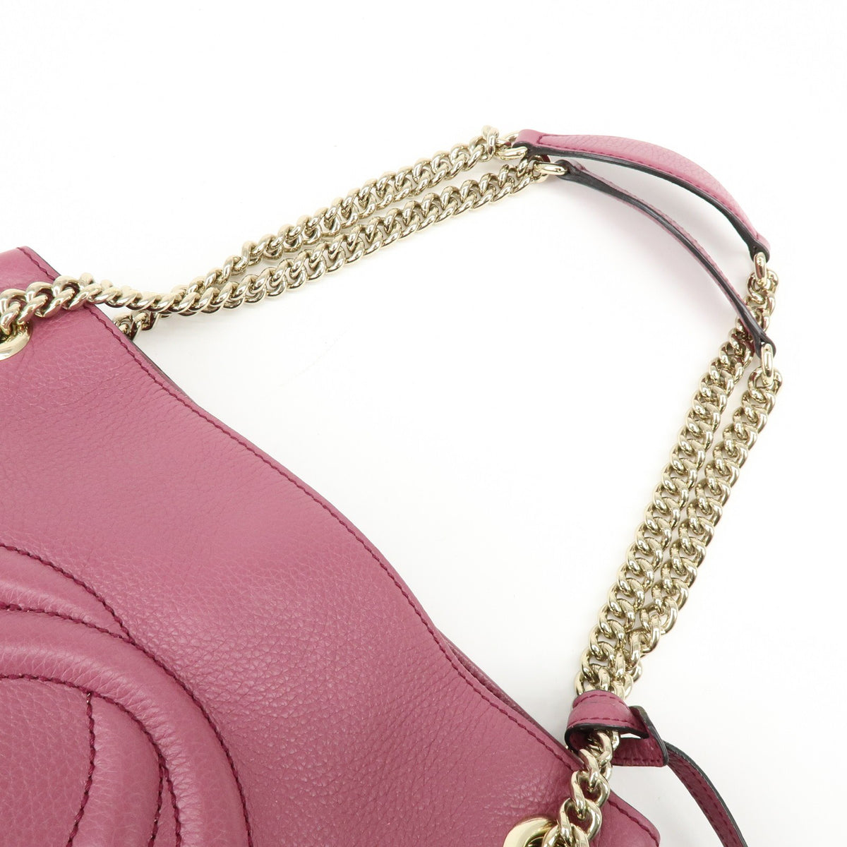 Gucci Soho Chain Strap Leather Purple Leather Shoulder Bag Bag (Pre-Owned)