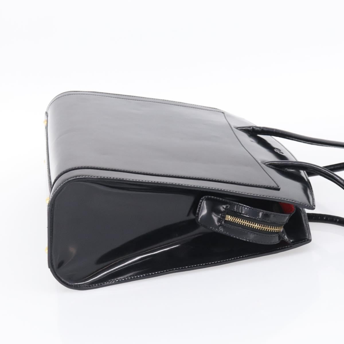 Celine Tote Leather Black Patent_Leather Tote Bag Bag (Pre-Owned)
