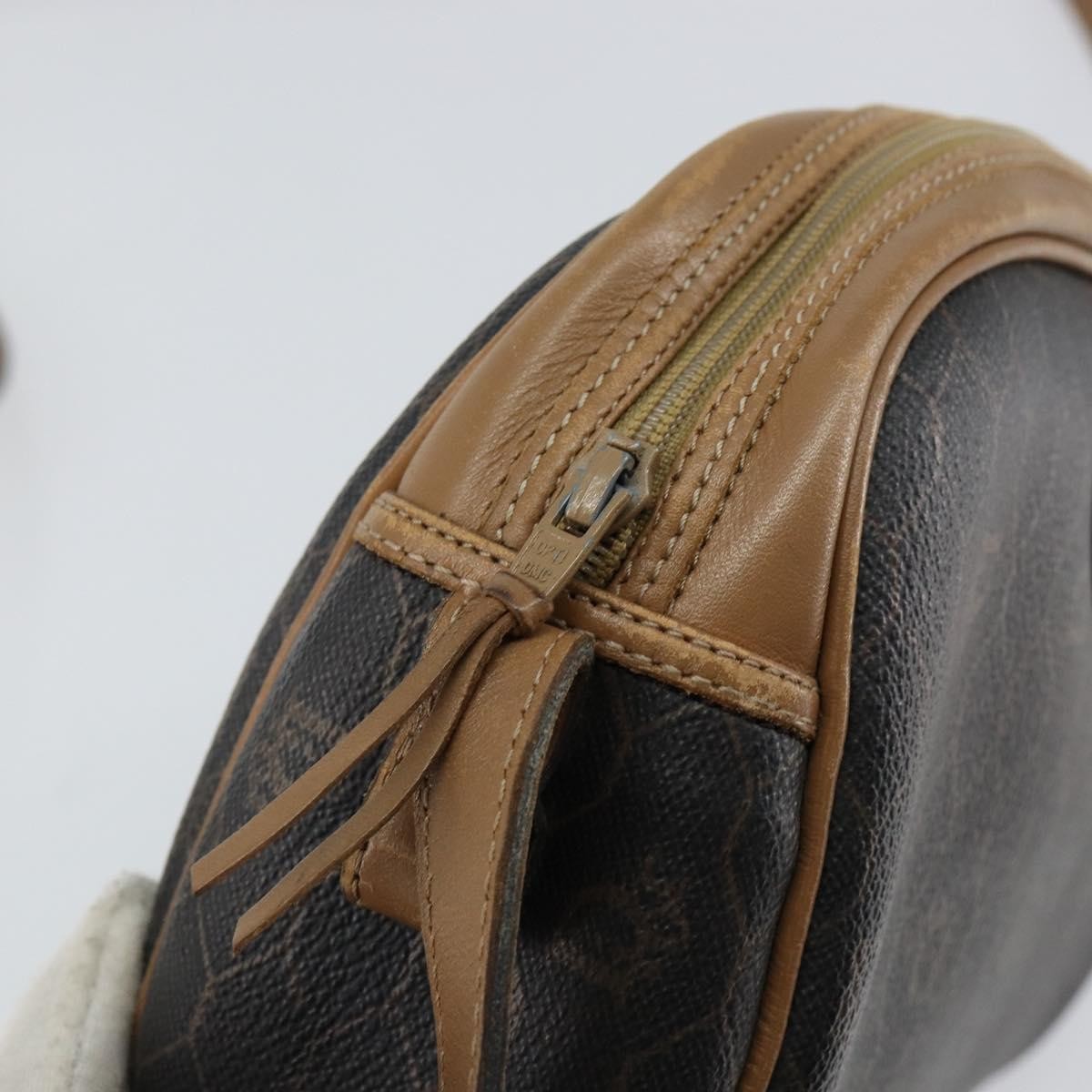 Christian Dior Vintage Honeycomb Zip Coated Canvas Black Canvas Shoulder Bag Bag (Pre-Owned)