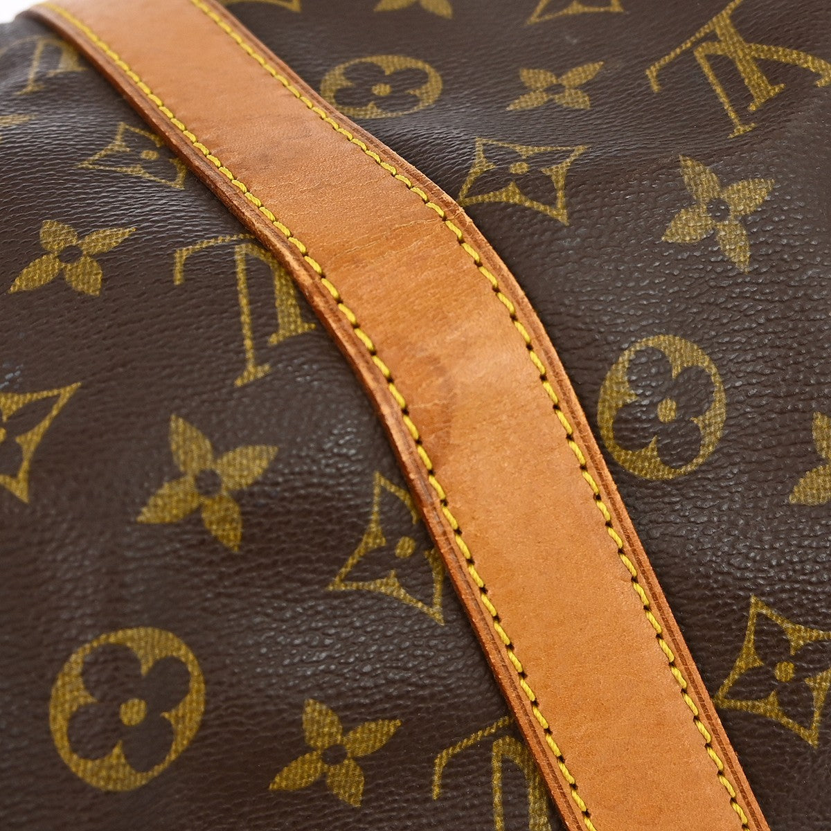 Louis Vuitton Keepall Bandoulière Monogram Brown Canvas Travel Bag Bag (Pre-Owned)