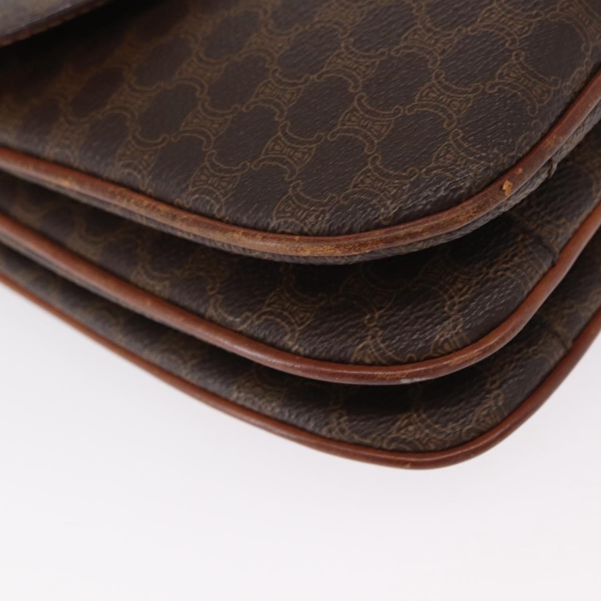 Celine Vintage Macadam Canvas Brown Canvas Shoulder Bag Bag (Pre-Owned)